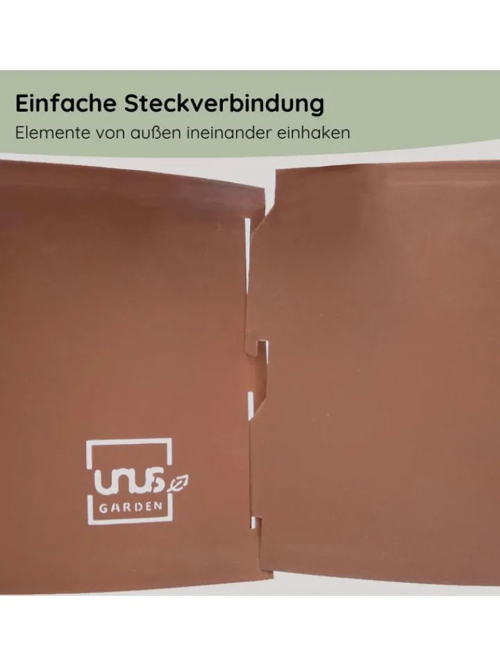 UNUS Gartendekoration<Kräuterschnecke Rostoptik in Braun