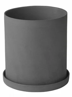 Blomus Kerzen, Vasen & Mehr<Kräutertopf "Nona" in Grau - (H)13,5 x Ø 12,5 cm