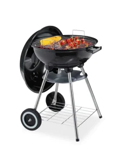 relaxdays Grillen<Kugelgrill in Schwarz