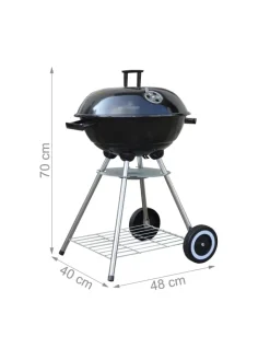 relaxdays Grillen<Kugelgrill in Schwarz