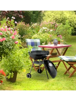 relaxdays Grillen<Kugelgrill in Schwarz - Ø 54 cm