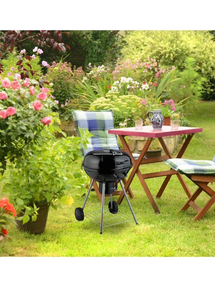 relaxdays Grillen<Kugelgrill in Schwarz - Ø 53 cm