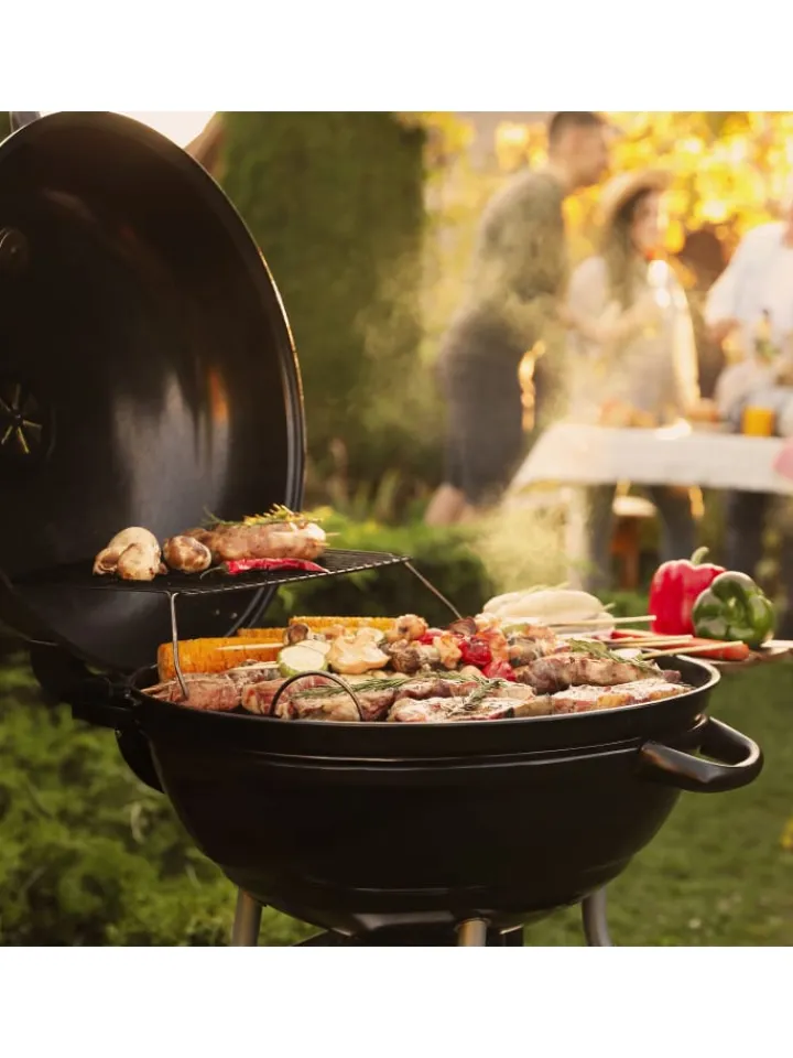 relaxdays Grillen<Kugelgrill in Schwarz - Ø 53 cm