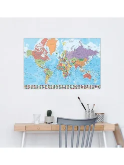 Orangewallz Wanddekoration<Kunstdruck "Mapa Mundo (ES)"