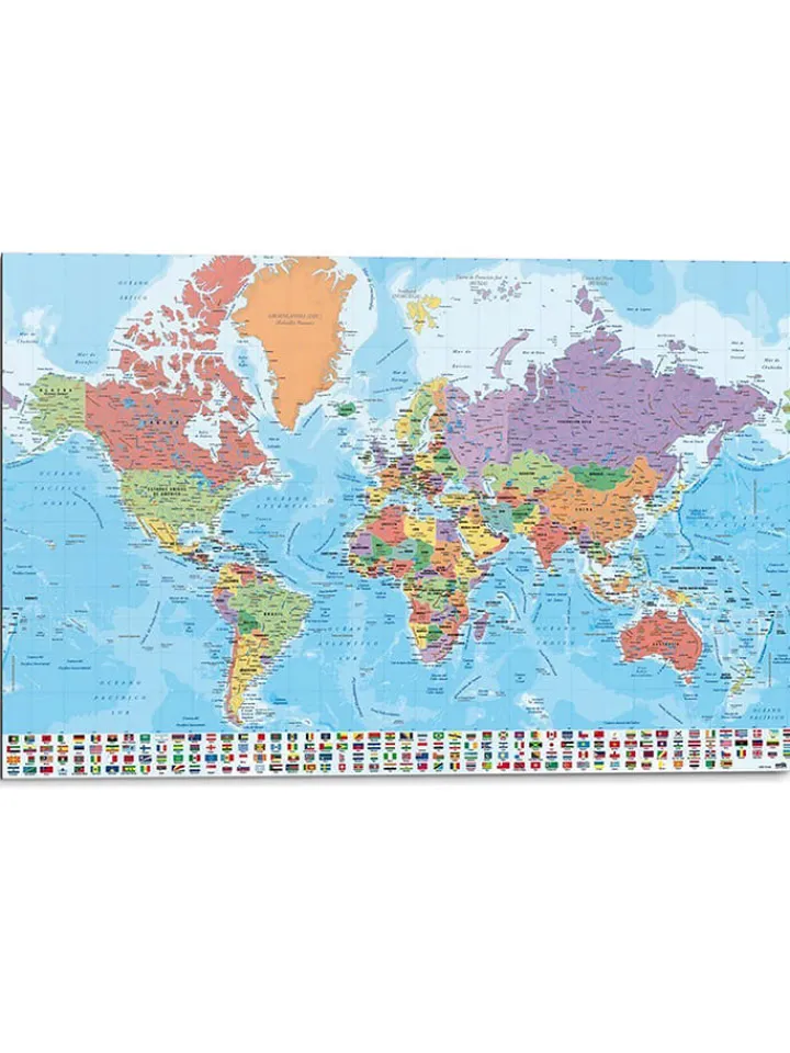 Orangewallz Wanddekoration<Kunstdruck "Mapa Mundo (ES)"