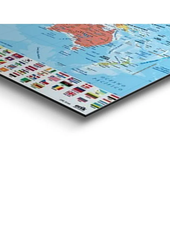 Orangewallz Wanddekoration<Kunstdruck "Mapa Mundo (ES)"