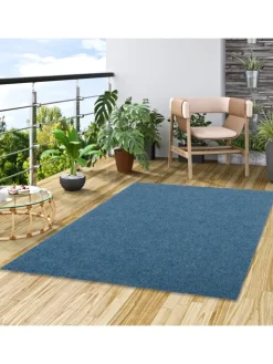 Snapstyle Outdoorteppiche<Kunstrasen Rasenteppich mit Noppen Kingston in Blau