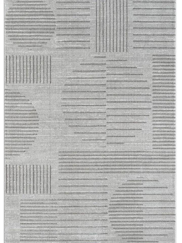 ABERTO DESIGN Teppiche & Fußmatten<Kurzflor-Teppich "Claude" in Hellgrau