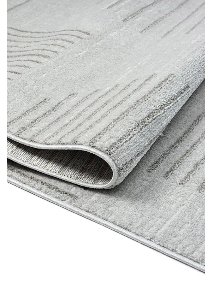 ABERTO DESIGN Teppiche & Fußmatten<Kurzflor-Teppich "Claude" in Hellgrau