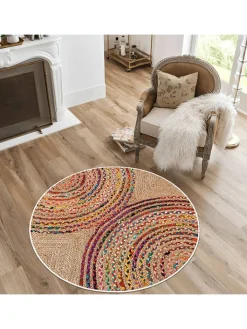 ABERTO DESIGN Teppiche & Fußmatten<Kurzflor-Teppich in Beige/ Bunt