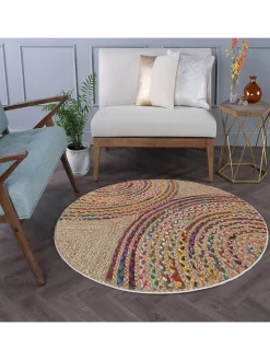 ABERTO DESIGN Teppiche & Fußmatten<Kurzflor-Teppich in Beige/ Bunt
