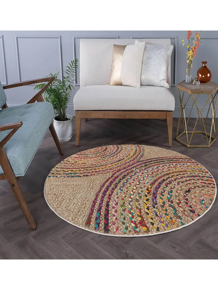ABERTO DESIGN Teppiche & Fußmatten<Kurzflor-Teppich in Beige/ Bunt