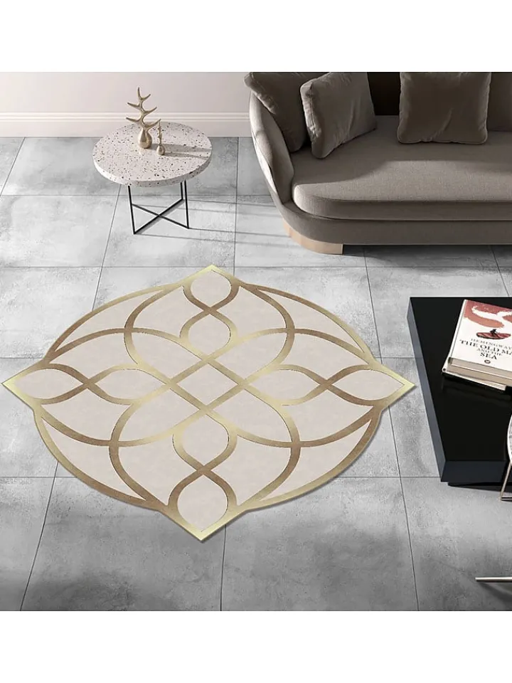 CARPET DIEM Teppiche & Fußmatten<Kurzflor-Teppich in Beige/ Gold