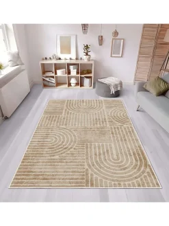 CARPET DIEM Teppiche & Fußmatten<Kurzflor-Teppich in Beige/ Hellbraun
