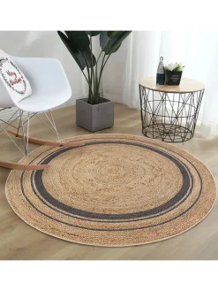 ABERTO DESIGN Teppiche & Fußmatten<Kurzflor-Teppich in Beige/ Dunkelblau