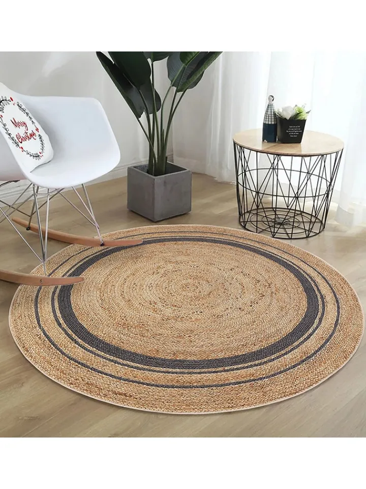 ABERTO DESIGN Teppiche & Fußmatten<Kurzflor-Teppich in Beige/ Dunkelblau