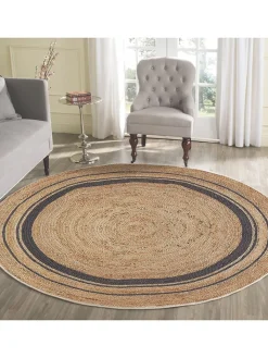 ABERTO DESIGN Teppiche & Fußmatten<Kurzflor-Teppich in Beige/ Dunkelblau