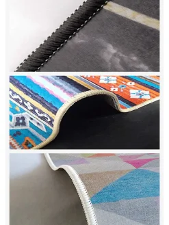 ABERTO DESIGN Teppiche & Fußmatten<Kurzflor-Teppich in Beige/ Dunkelblau