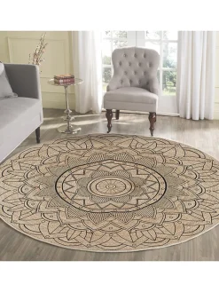 ABERTO DESIGN Teppiche & Fußmatten<Kurzflor-Teppich in Beige/ Bunt