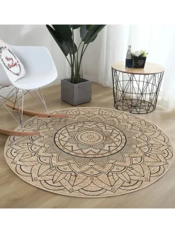 ABERTO DESIGN Teppiche & Fußmatten<Kurzflor-Teppich in Beige/ Bunt