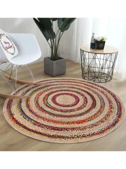 ABERTO DESIGN Teppiche & Fußmatten<Kurzflor-Teppich in Beige/ Rot