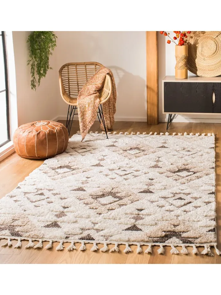 Safavieh Teppiche & Fußmatten<Kurzflor-Teppich in Creme/ Hellbraun