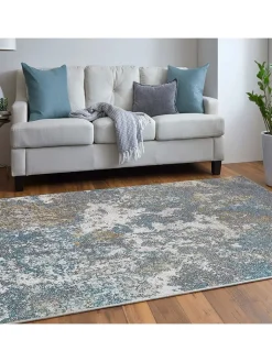 ABERTO DESIGN Teppiche & Fußmatten<Kurzflor-Teppich in Grau/ Blau