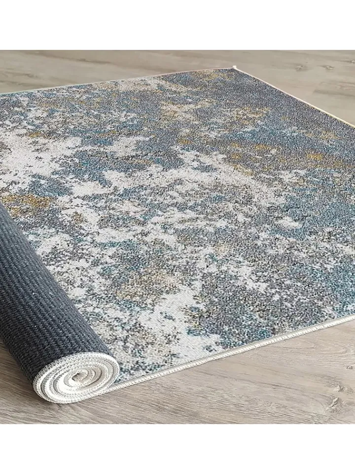 ABERTO DESIGN Teppiche & Fußmatten<Kurzflor-Teppich in Grau/ Blau