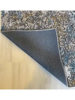 ABERTO DESIGN Teppiche & Fußmatten<Kurzflor-Teppich in Grau/ Blau