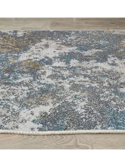 ABERTO DESIGN Teppiche & Fußmatten<Kurzflor-Teppich in Grau/ Blau