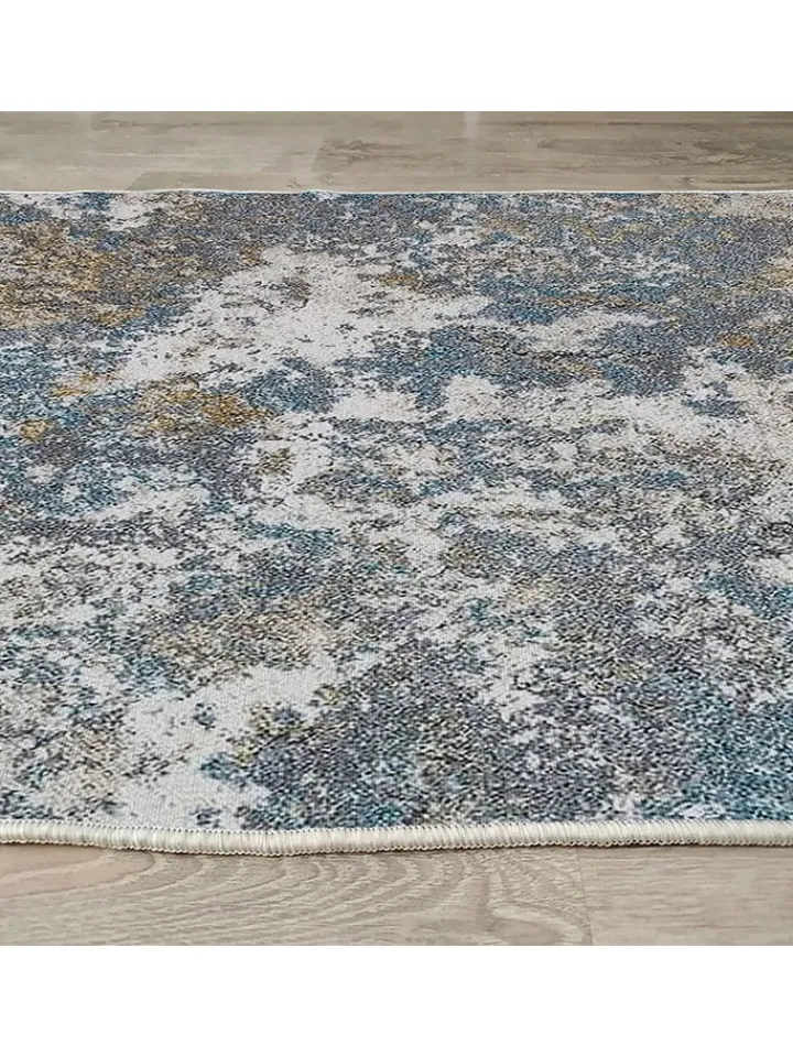 ABERTO DESIGN Teppiche & Fußmatten<Kurzflor-Teppich in Grau/ Blau