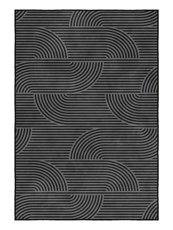 CARPET DIEM Teppiche & Fußmatten<Kurzflor-Teppich in Grau/ Schwarz