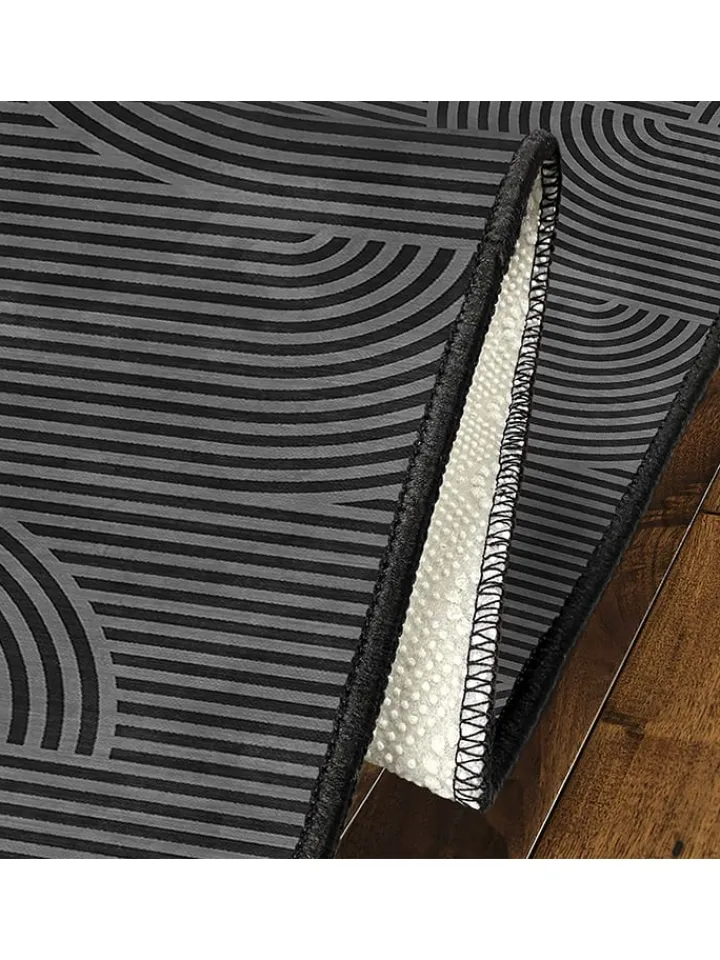 CARPET DIEM Teppiche & Fußmatten<Kurzflor-Teppich in Grau/ Schwarz