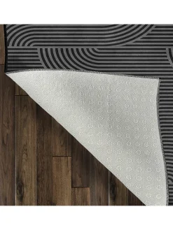 CARPET DIEM Teppiche & Fußmatten<Kurzflor-Teppich in Grau/ Schwarz