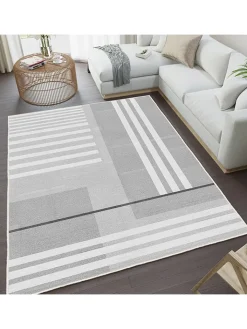 CARPET DIEM Teppiche & Fußmatten<Kurzflor-Teppich in Grau/ Weiß