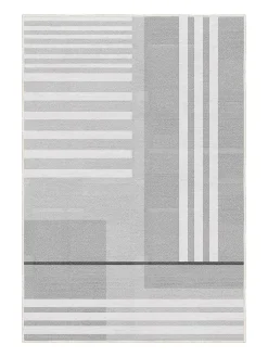 CARPET DIEM Teppiche & Fußmatten<Kurzflor-Teppich in Grau/ Weiß