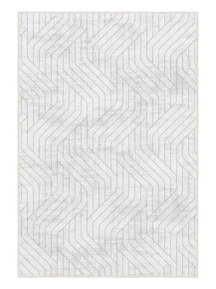 CARPET DIEM Teppiche & Fußmatten<Kurzflor-Teppich in Grau/ Weiß