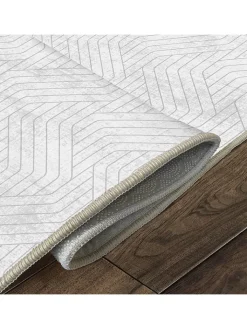 CARPET DIEM Teppiche & Fußmatten<Kurzflor-Teppich in Grau/ Weiß
