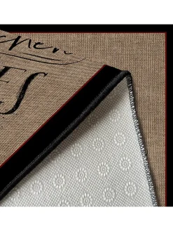 CARPET DIEM Teppiche & Fußmatten<Kurzflor-Teppich in Hellbraun/ Schwarz