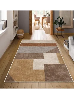 CARPET DIEM Teppiche & Fußmatten<Kurzflor-Teppich in Hellbraun/ Grau/ Beige
