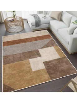 CARPET DIEM Teppiche & Fußmatten<Kurzflor-Teppich in Hellbraun/ Grau/ Beige