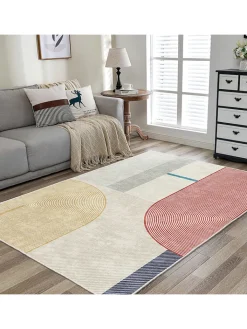 Mioli Teppiche & Fußmatten<Kurzflor-Teppich "Infkece" in Creme/ Rot/ Gelb