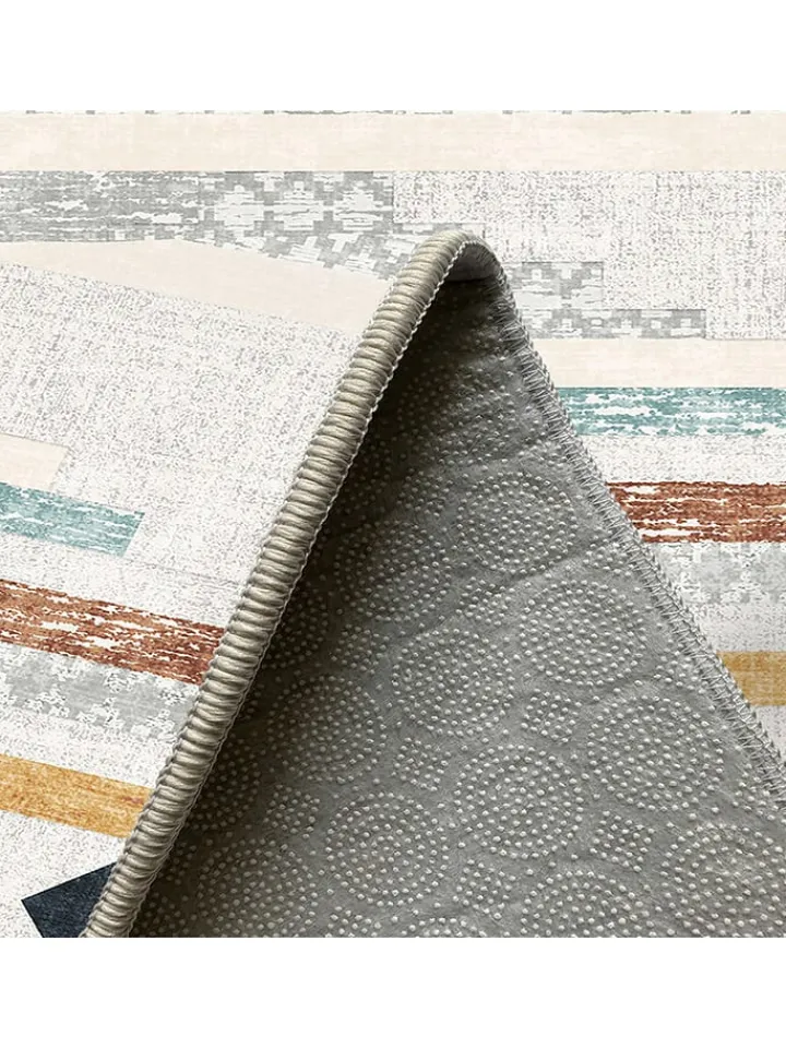 Mioli Teppiche & Fußmatten<Kurzflor-Teppich "Infkece" in Creme/ Blau/ Braun