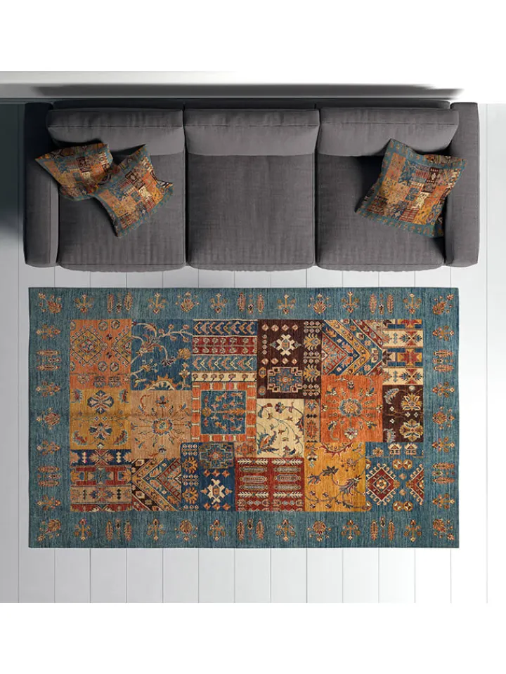 Mioli Teppiche & Fußmatten<Kurzflor-Teppich "Woopamuk" in Orange/ Blau