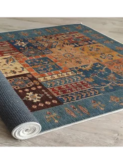 Mioli Teppiche & Fußmatten<Kurzflor-Teppich "Woopamuk" in Orange/ Blau