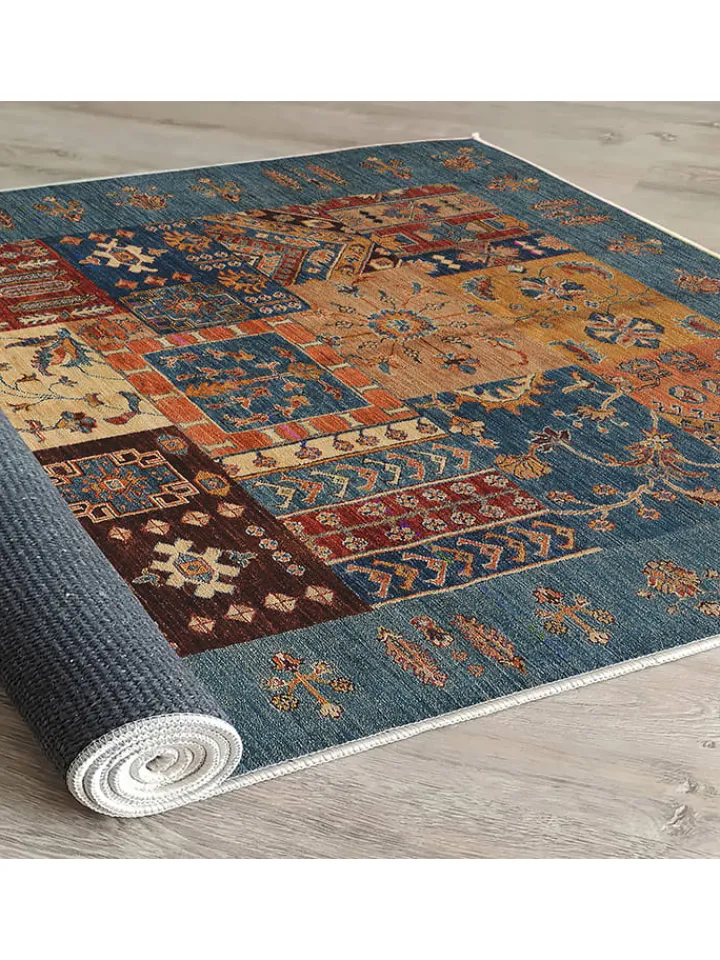 Mioli Teppiche & Fußmatten<Kurzflor-Teppich "Woopamuk" in Orange/ Blau