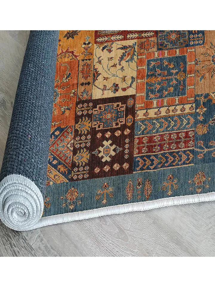 Mioli Teppiche & Fußmatten<Kurzflor-Teppich "Woopamuk" in Orange/ Blau