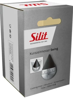 Silit Koch- & Backutensilien<Kurzzeitmesser "Swing" in Schwarz - (H)11 x Ø 7 cm