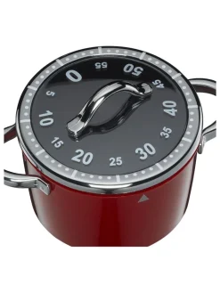 Silit Koch- & Backutensilien<Kurzzeitwecker "Vitaliano Rosso" in Silber/ Rot - Ø 5,5 cm