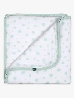 Emma&Noah Wohndecken & Plaids<Kuscheldecke in Weiß/ Grün - (L)95 x (B)75 cm